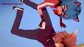bna hentai - michiru handjob, blowjob and fuck - yiff hentai