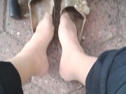 Heiße Nylonfüße einer Oma ** Teil 1 **