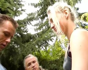 Amazing body babe from Germany can make two dudes cum at the same time