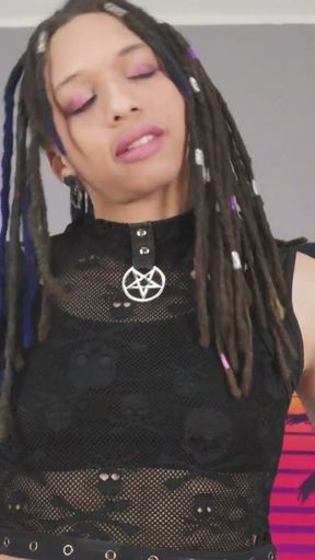 TGIRLSHOOKUP - Aelin Blue Wants Her Cock To Be Stroke   Clip 1