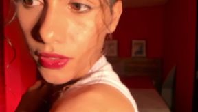 Femboy Traps Cock with Boastful Smirk Gushes Cum Dripping Tease