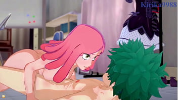 Kinoko Komori and Mei Hatsume and Izuku Midoriya intense sex. - My Hero Academia Hentai
