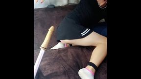 penetracion anal - jovencita caliente mariqutas - ladyboy jugando con gran dildo- tranny - ruby queen