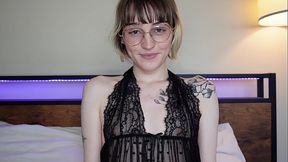 Petite Trans Hottie Claire Gemini Takes Huge Cock in POV