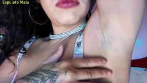 Applying Cream to the Armpits - Espuleta Maia - Modelo Brasileira
