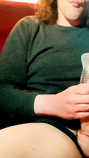 Fuck a toy on my sofa
