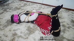 Chinese Bondage - Li Ya Hogtied & Tape Gagged