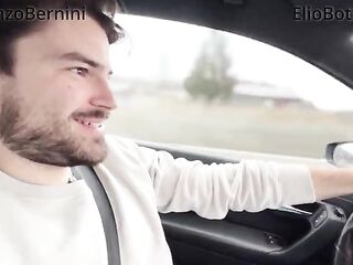 nearly crashed the car when I jerked him off