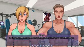 Futadomworld: Man Surrounded with Big Strong Muscular Futas in the Gym - Episode 4