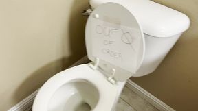 public use urinal girl