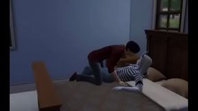 Dragon guy makes out with himbo bf sims 4
