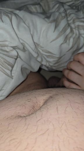 Step mom was excited to see step son rest and wanted to relax him with her hands