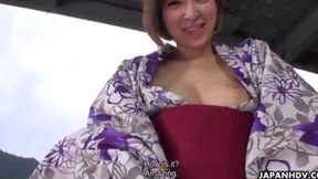Runa Hagawa's Passionate Uncensored Encounter with Traditional Japanese Kimono Lady