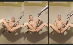 Exhibitionist Vacuum cleaner Machine milking Cumshot