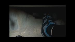 Evalynn self-film Driving in Xero Barefoot Sneakers