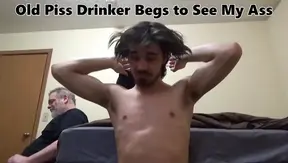 Evil Red Boy 18+ Begs for a Glimpse of My Ass in Raunchy Piss Scene