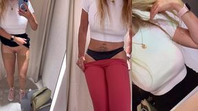vous partageant l intimite d une femme dans les cabines d essayage