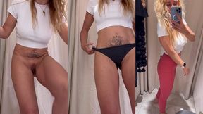 vous partageant l intimite d une femme dans les cabines d essayage