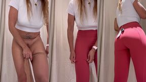 vous partageant l intimite d une femme dans les cabines d essayage