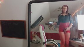 Red latex skirt part 1