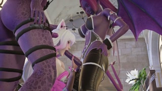 3some succubus futas and foxy girl