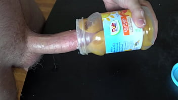 Fucking a jar of peaches