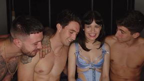 Cock Fest For Mia Stone!!! 3 vs 1 &mdash;  Double Penetration!!! Rauls Bud