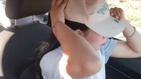 Her hand moves between my legs as we drive home from the store