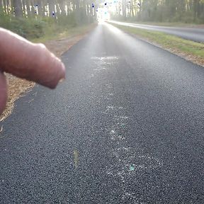 Peeing on the road