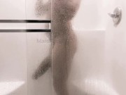 14 Inch and THICK Cock Shower and Jerk Off