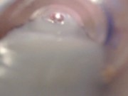 Big dick twink fucks and cums inside see-through fleshlight