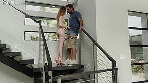Stairway Blowjob With Samantha Reigns