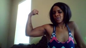 Brandy Shows Her Muscles