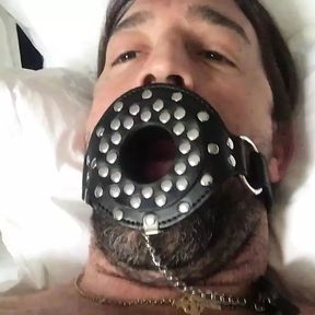 Milked at length with gag and cum swallowing