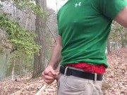 Stroking and cumming in the woods