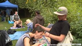 Outdoor SEX Orgy During the Garden Party