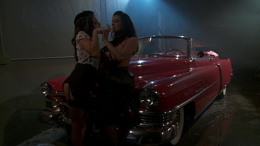 Celeste Star And Lindsey Mckenzie Fuck On The Roof Of A Vintage Car