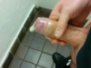 Filling Condom With Cum In Public Toilet - SlugsOfCumGuy