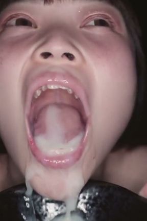 Her Mouth and Throat Filled with Thick Yellowish Cum - Every Last Drop Swallowed in an Intense Finish