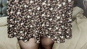 Trans Girl in Sheer Pantyhose JOI