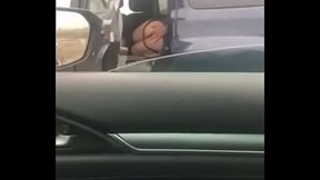 I was playing in my car and someone filmed me