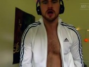 Fuck boy fucks fleshlight in tracksuit
