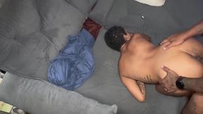 Young hairy whore takes massive black member in hardcore bang session