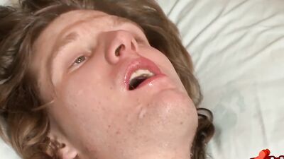 Long-haired guy is blow-banged and fed with a lot of semen