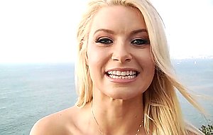 Anikka albrite in a sweet swimsuit posing outdoor