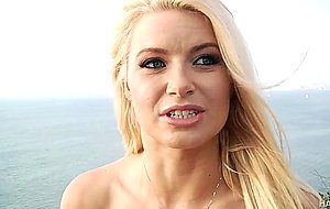 Anikka albrite in a sweet swimsuit posing outdoor