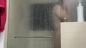 Recording my colombian cousin bear naked in the public gym shower without getting caught