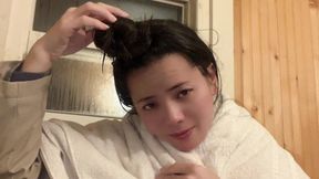 Tiny Tit Perfect Hana Wear Clothes After Shower Nice Hairy