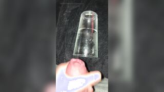 POINT OF VIEW Jizz shot in a Glass