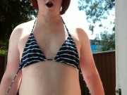 backyard bikini tease